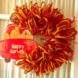 Mesh tubing wreath